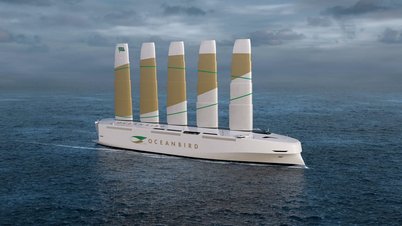 This cargo-ship concept is powered by gigantic wings and wants to reduce emissions by 90% — check out 'Oceanbird'