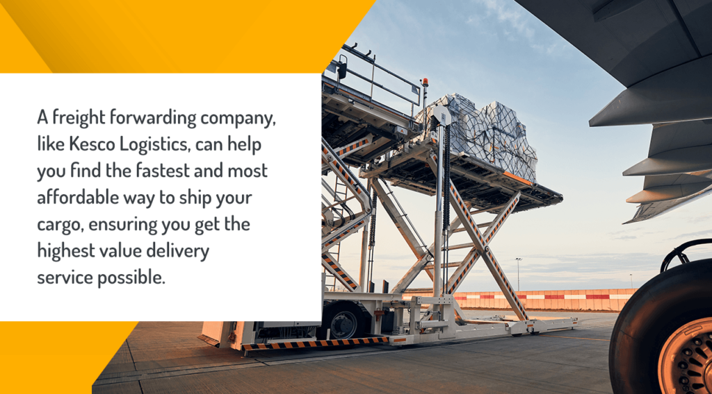Kesco Logistics can help you find the fastest and most affordable way to ship.