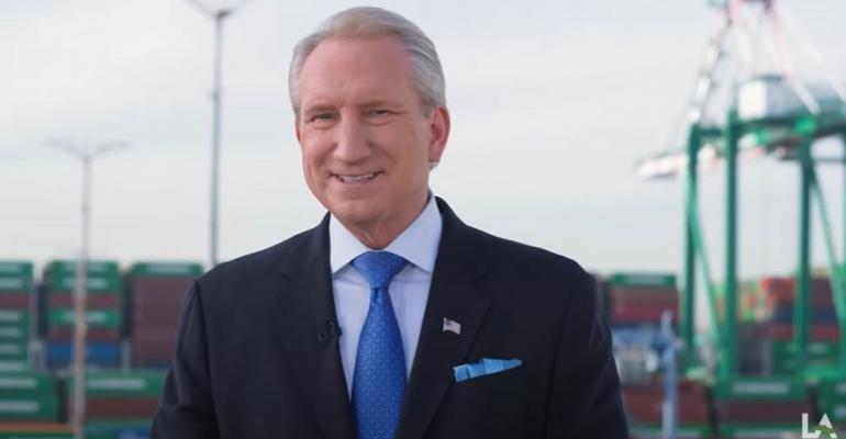 Record volumes and vessel queues for Port of LA in 2021
